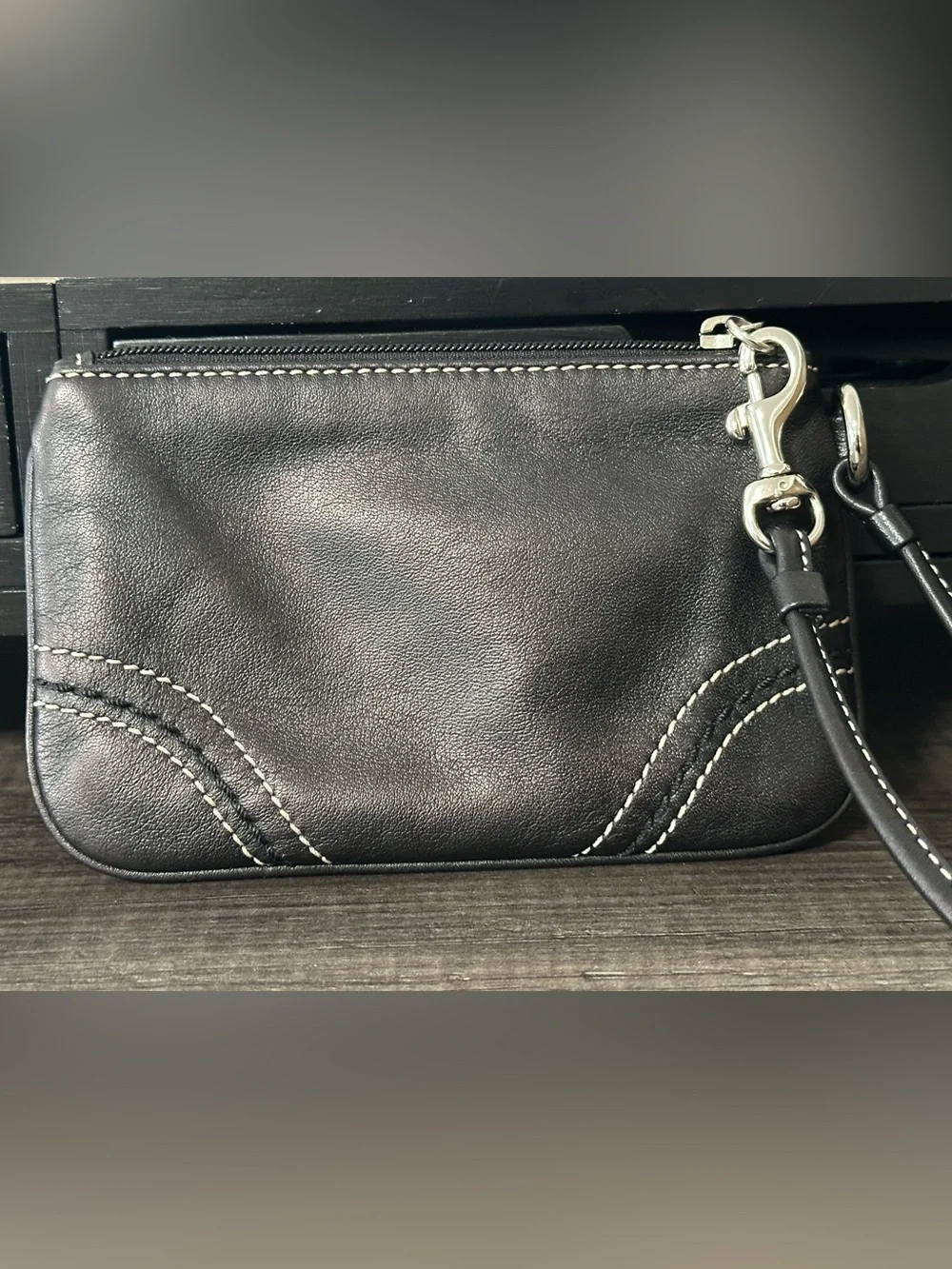 Coach compact leather